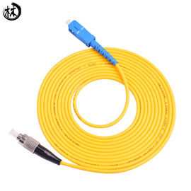 Kuning Fc Sc Fiber Optic Patch Cord Single Mode Disesuaikan Kabel Diameter