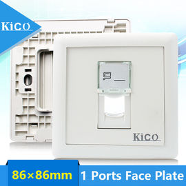 Aksesori Kabel Jaringan 1 Port Type Wall Face Plate Untuk Telekomunikasi