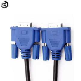 3 + 6 Male To Male Kabel Monitor VGA Core Ferrite Konektor Berlapis Emas