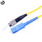 Kuning Fc Sc Fiber Optic Patch Cord Single Mode Disesuaikan Kabel Diameter