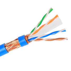 E- Bright Shielded SFTP Indoor CAT6 Lan Cable STP Tembaga Murni Untuk Sistem Kabel